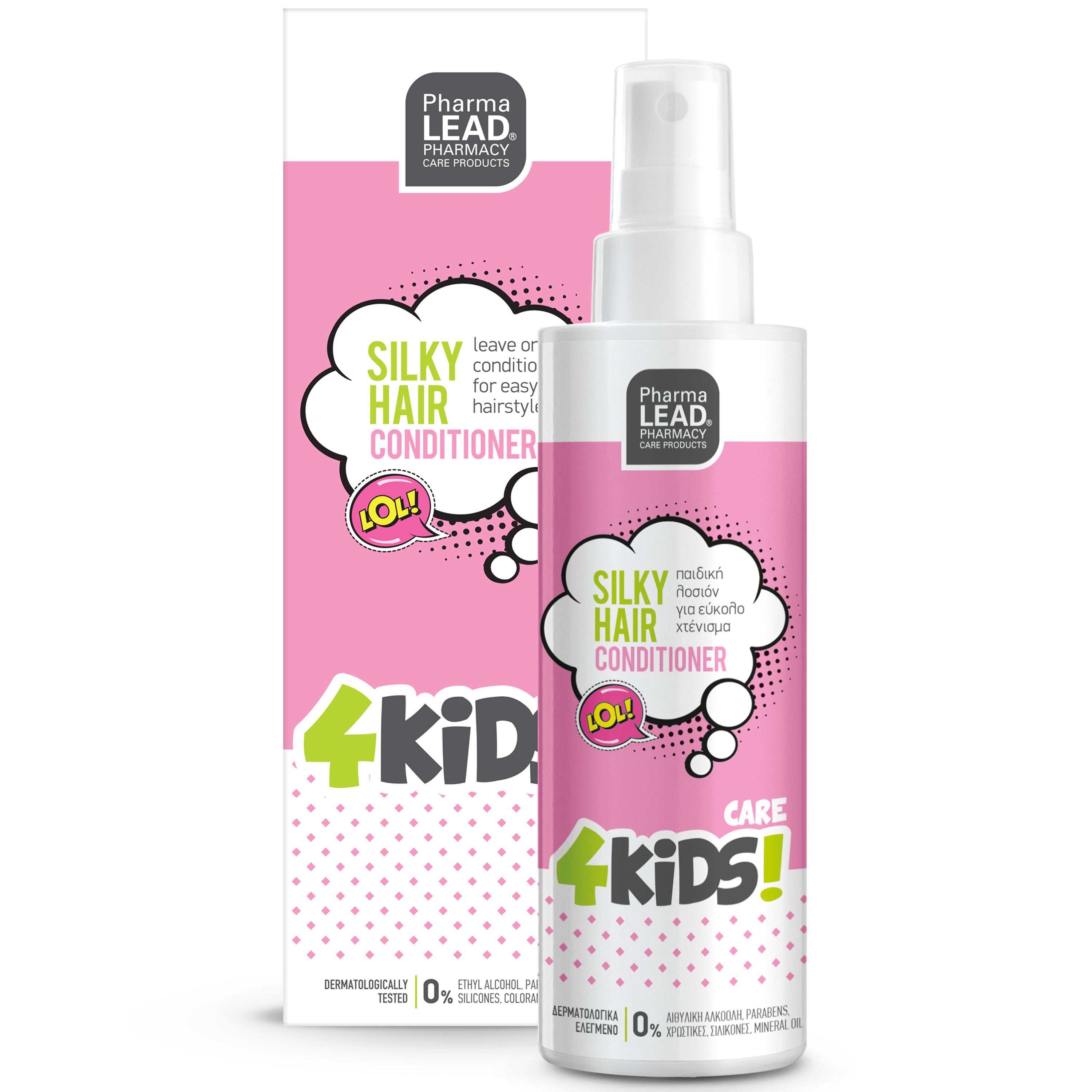 PharmaLead Pharmalead 4Kids Silky Hair Conditioner Παιδικό Spray Καθημερινής Χρήσης για Εύκολο Χτένισμα & Μεταξένια Μαλλιά, Χωρίς Ξέβγαλμα 150ml